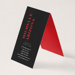 Minimalist Black Red & White Professional Modern Business Card