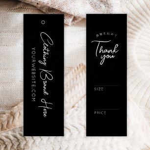 Minimalist Black Script Clothing Price Tag Mini
