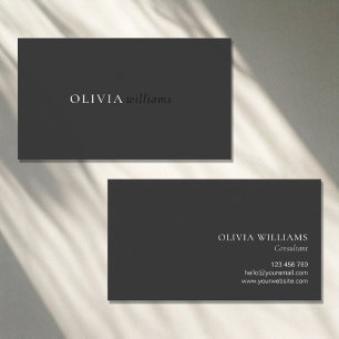 Minimalist Black Simple Professional Business Card