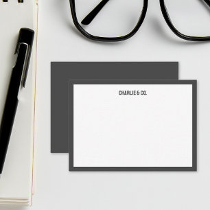 Minimalist Black Single Border, Personalise Card