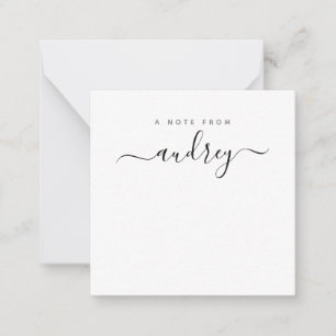 minimalist black stylish typography signature card