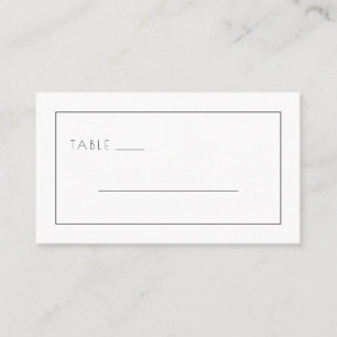 Minimalist Black Table Label Place Card