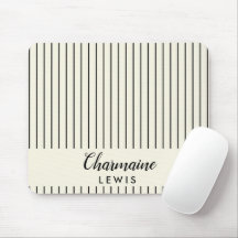 Minimalist black thin stripes personalised tan