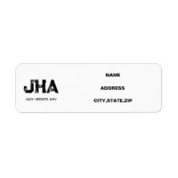 MINIMALIST BLACK THREE LETTER MONOGRAM NAME WHITE