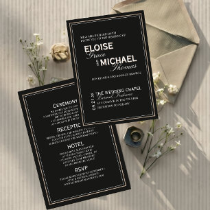 Minimalist Black Tie Formal Wedding