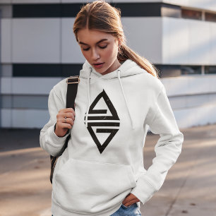 Minimalist Black Triangle Hoodie