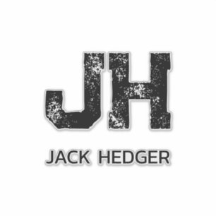 MINIMALIST BLACK TWO LETTER MONOGRAM NAME CLEAR