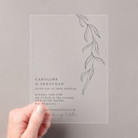Minimalist Black Typewriter Font Botanical Wedding