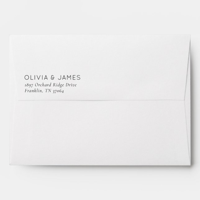 Minimalist Black Typographic Envelope (Back (Top Flap))