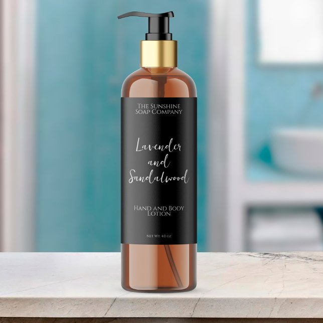 Minimalist black waterproof cosmetics bottle label (Creator Uploaded)
