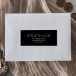 Minimalist Black Wedding Guest Address Labels<br><div class="desc">These minimalist black wedding guest address labels are perfect for a boho wedding. The modern romantic design features classic white typography on a dark black background. Customise each label with the name and address of your guests. 21 labels per sheet. Add each sheet that you need to your cart individually....</div>