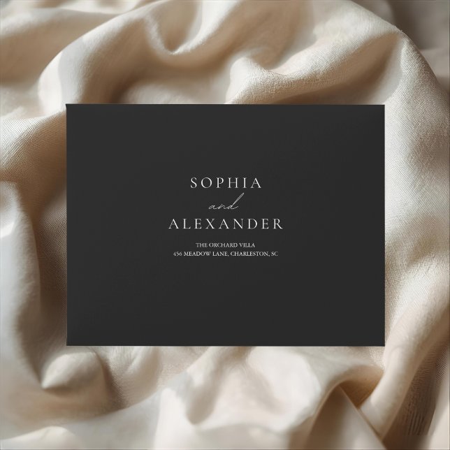 Minimalist Black Wedding Modern  Envelope (Creator Uploaded)