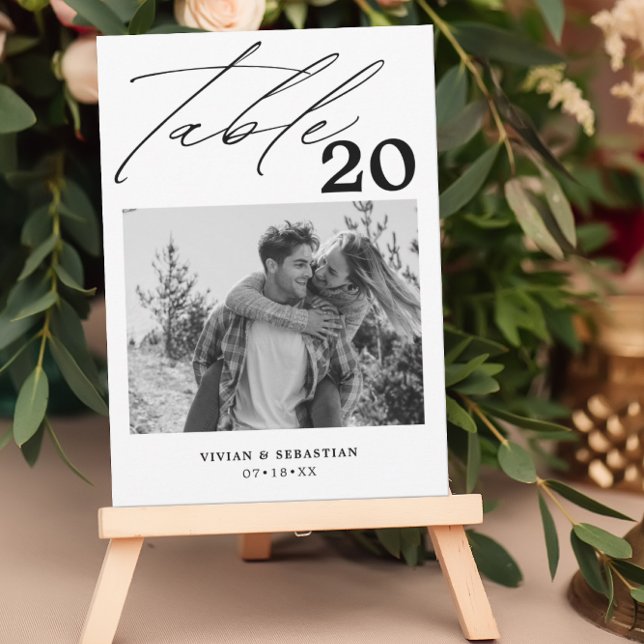 Minimalist Black  Wedding Table Number Pictures (Creator Uploaded)