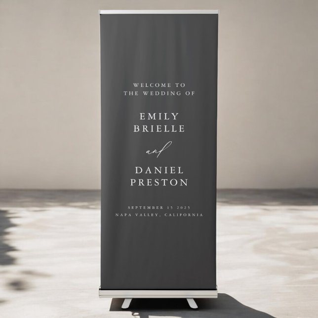 Minimalist Black Wedding Welcome Sign (Creator Uploaded)