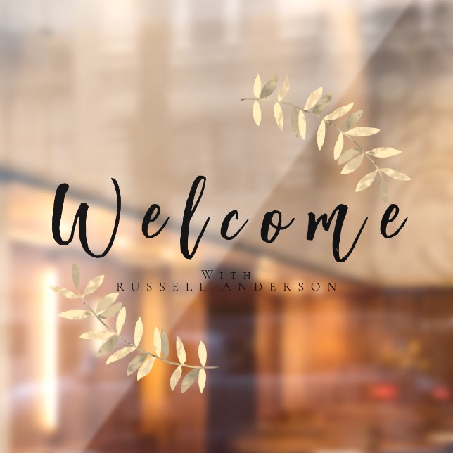 Minimalist Black Welome  Window Cling (Sheet 2)