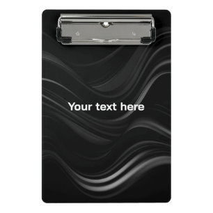 Minimalist Black & White Abstract Add Your Text Mini Clipboard