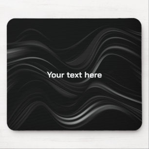 Minimalist Black & White Abstract Add Your Text Mouse Mat