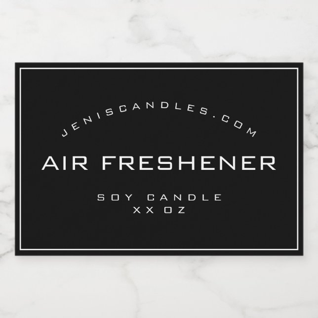 Minimalist Black White Border Simple Style Candle Food Label (Single Label)