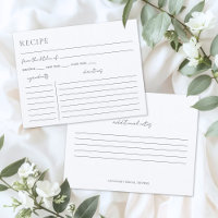 Minimalist Black White Bridal Shower Recipe