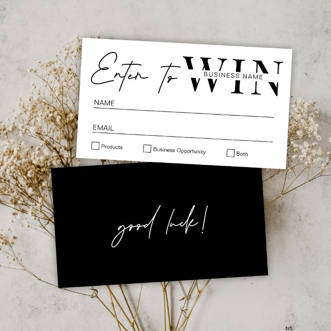 Minimalist Black & White Business Raffle Ticket (Creator Uploaded)