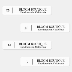 Minimalist Black White Clothing Size