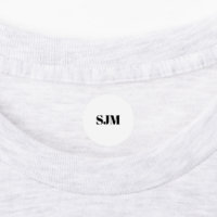 Minimalist black white Custom monogram initials