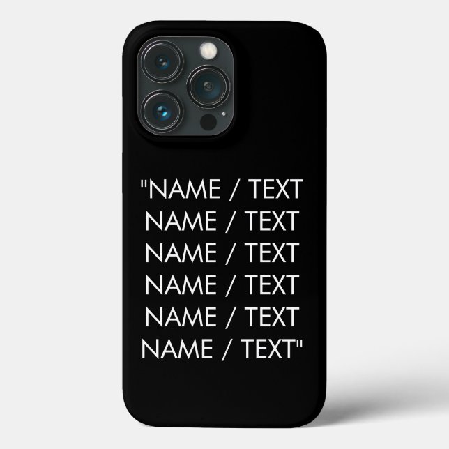 Minimalist black white custom text phrase quote  Case-Mate iPhone case (Back)