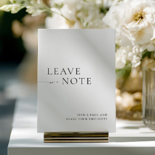 Minimalist Black & White Guest Book Sign Invitation