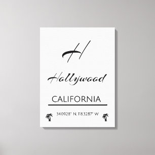 Minimalist Black & White Hollywood  Canvas Print