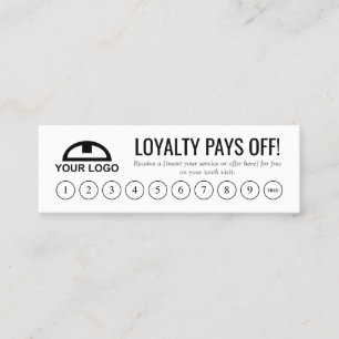 Minimalist Black & White Loyalty Punch Card Logo