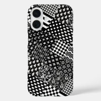 Minimalist Black White Mixed Pattern Style 