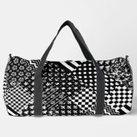 Minimalist Black White Mixed Pattern Style 