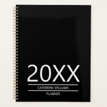 Minimalist Black White Monogram Name Business 2026