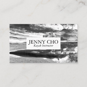 Minimalist black white  paint stripe business card