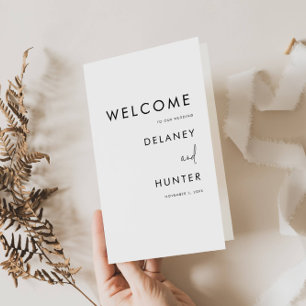 Minimalist Black/White Paper Prorgam Booklet