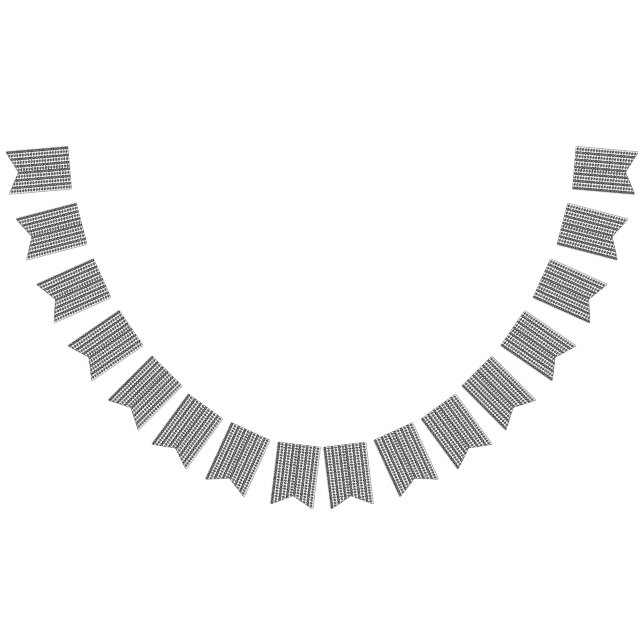 Minimalist Black White Party Bunting Banner (All)