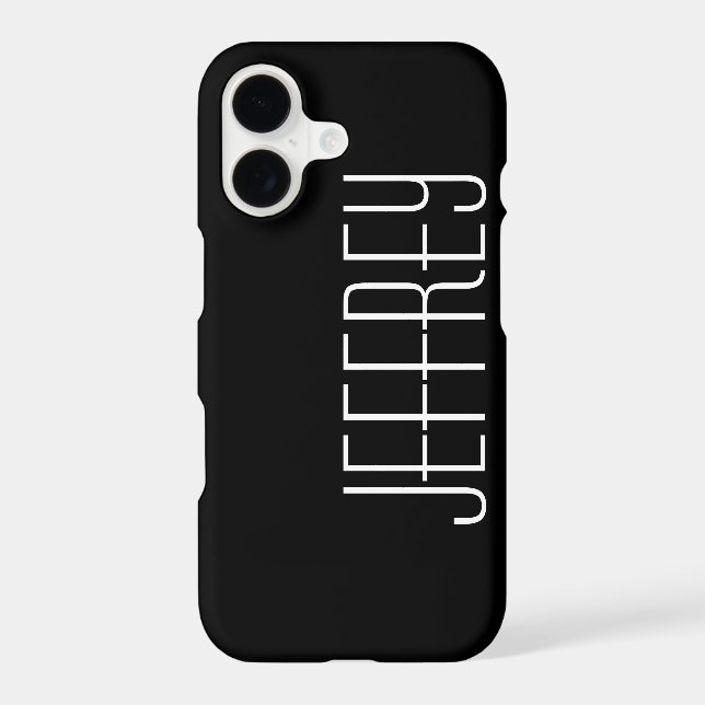 Minimalist, Black & White, Personalised Jumbo Name (Back)