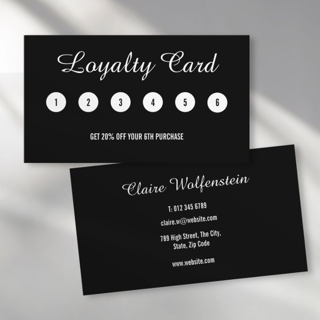 Minimalist Black White Professional Loyalty Card (Minimalist Black White Professional Loyalty Card)