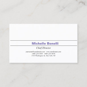 Minimalist Black White Professional Modern Business Card