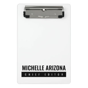 Minimalist Black & White Professional Modern Mini Clipboard
