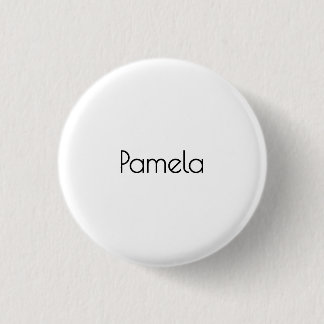Minimalist Black & White Professional Modern Name 3 Cm Round Badge