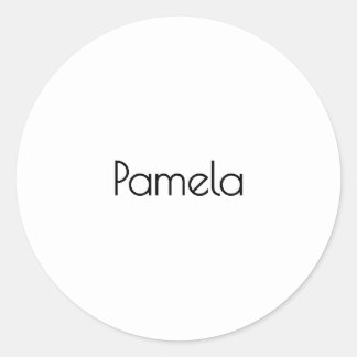Minimalist Black & White Professional Modern Name Classic Round Sticker