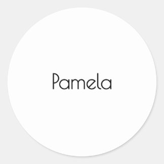 Minimalist Black & White Professional Modern Name Classic Round Sticker