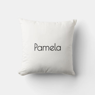 Minimalist Black & White Professional Modern Name Cushion