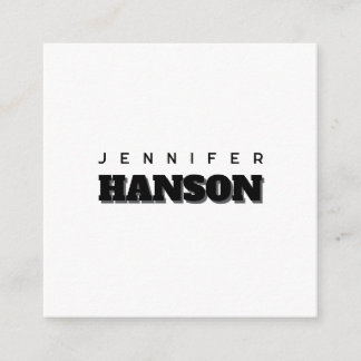 Minimalist Black & White Professional Modern Name Enclosure Card