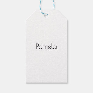 Minimalist Black & White Professional Modern Name Gift Tags