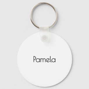 Minimalist Black & White Professional Modern Name Key Ring