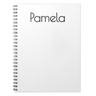 Minimalist Black & White Professional Modern Name Notebook