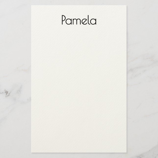 Minimalist Black & White Professional Modern Name Stationery (Front)