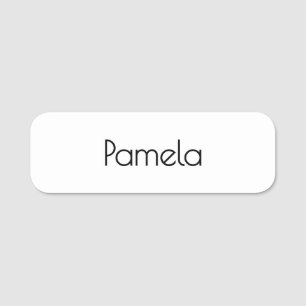 Minimalist Black & White Professional Modern Name Tag